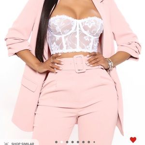 Fashion Nova - Mila Blazer Set - Pink